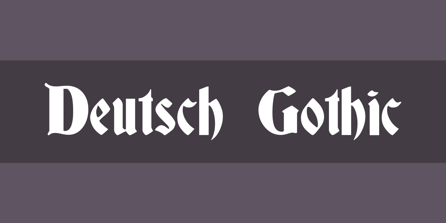 Ejemplo de fuente Deutsch Gothic Regular